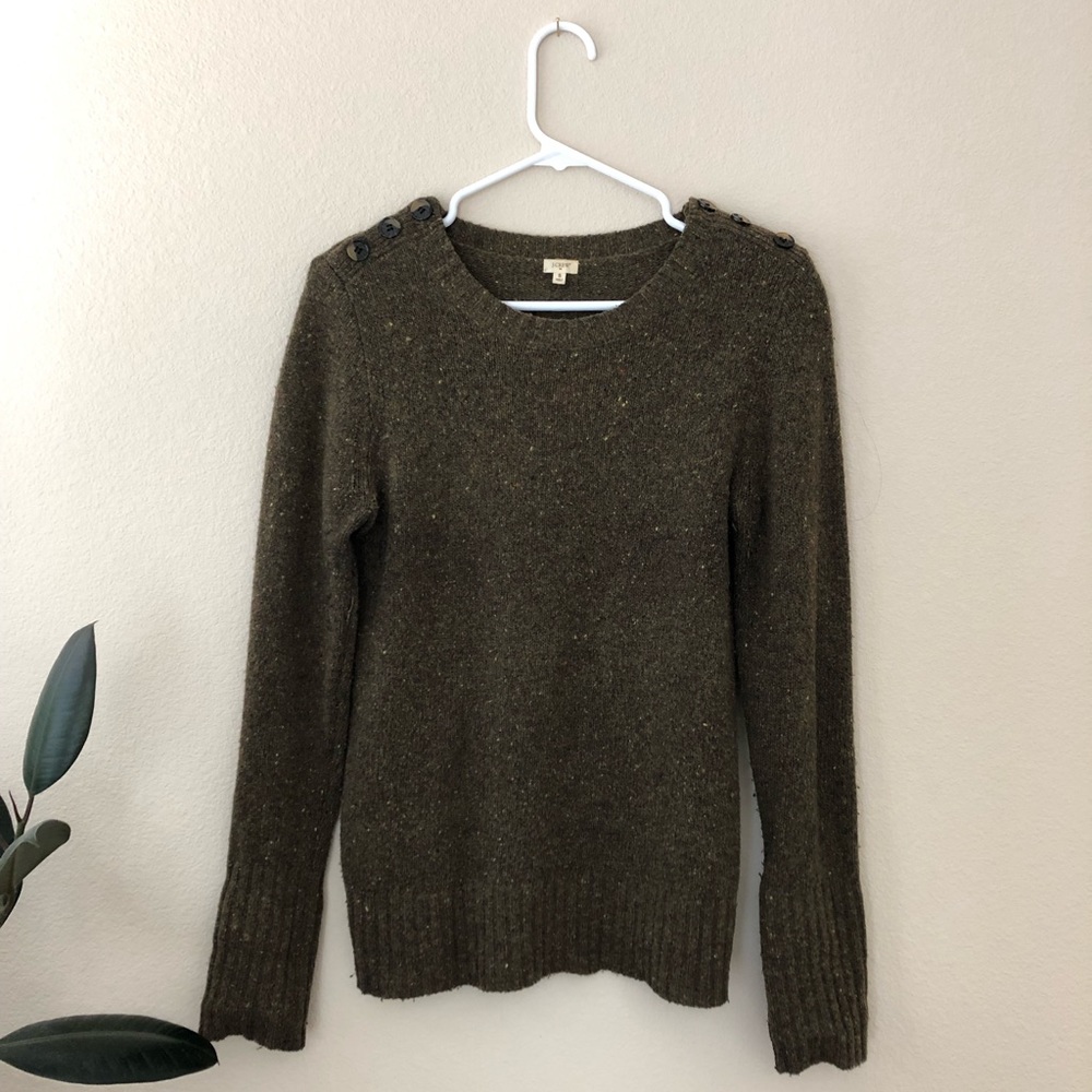 Speckled Olive Sweater